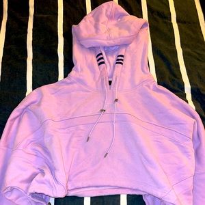 Ivy Park Oversized Cropped Terry Lined Hoodie